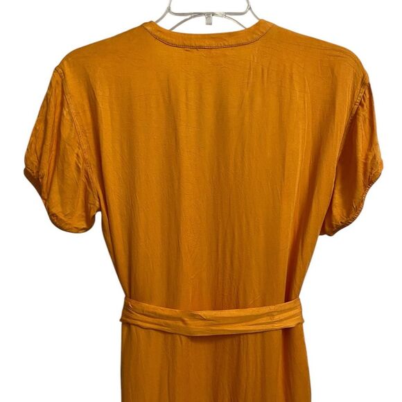 Splendid Jamie Tiered Mini Dress Size XS Short Sleeves Orange Nectar Coquette - Picture 11 of 16